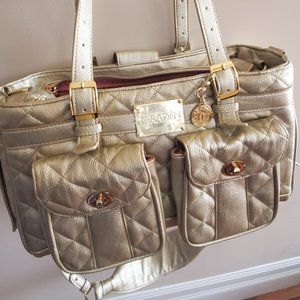 Gold Doggie Carry Purse